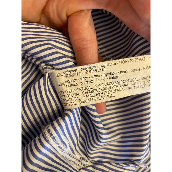 Zara Blue White Striped Button Up Women's S - Picture 11 of 11